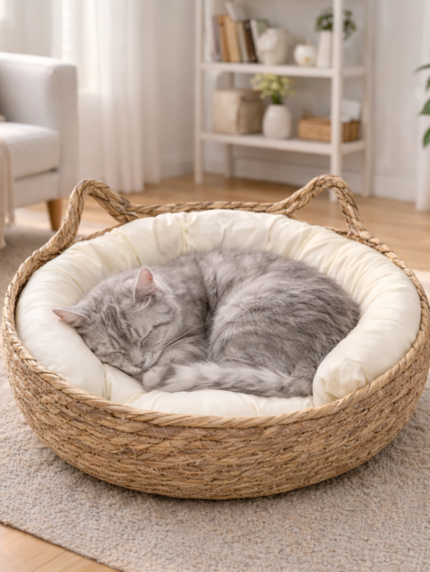 cat-bed-with-pillow
